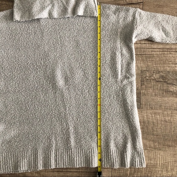 French Connection Fuzzy Grey Cowl Neck Sweater Sm - Picture 8 of 9
